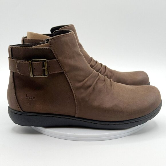 B.O.C. Blanche Size 8 Womens Brown Ankle‎ Boots Zip side - Vegan leather - Picture 5 of 8